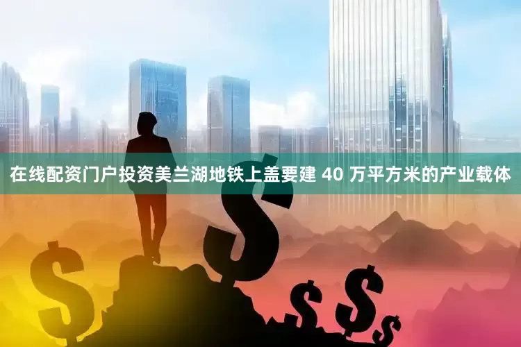 在线配资门户投资美兰湖地铁上盖要建 40 万平方米的产业载体